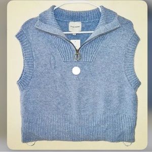 Pink Rose zip sweater vest